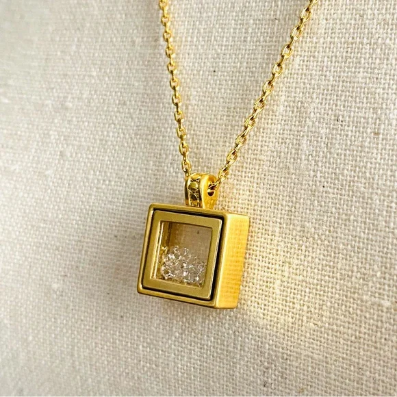 Brighton Swarovski Crystal Meridian Zenith Shaker Necklace Gold Tone - Picture 5 of 7